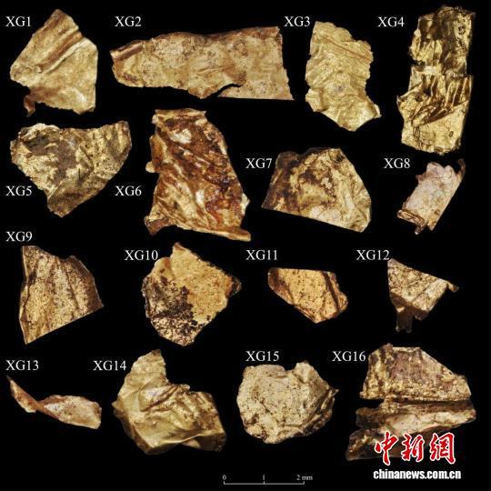 本项研究分析的金箔样品。罗武干团队 供图