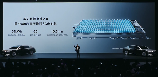 华为发布巨鲸2.0：业界首发800V高压增程6C电板包