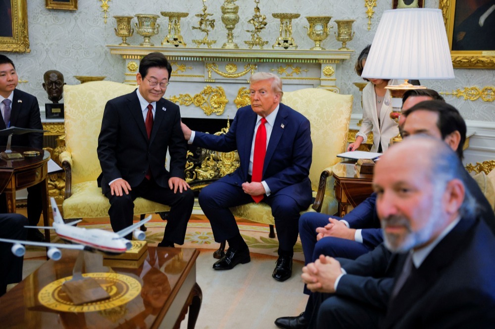 当地时间2025年8月25日,美国华盛顿,美国总统特朗普与韩国总统李在明在美国白宫进行会晤。 东方IC