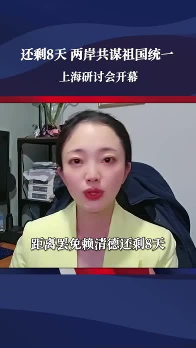 还剩8天，两岸共谋祖国统一，上海研讨会开幕，美国对台岛改称呼