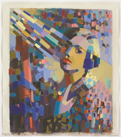 陈可 《玛丽安与百合No.1》 2025 布面油彩 127×111cm 图片由艺术家和星空间提供