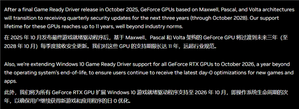NVIDIA经典显卡集体落幕!GTX 900/10系列十月停止驱动更新