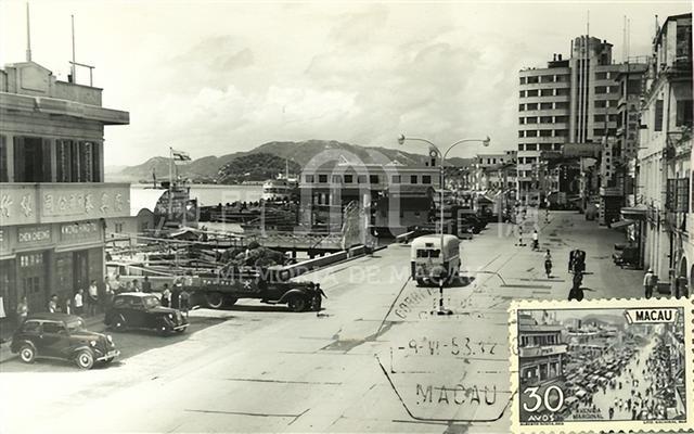 圖6：1950年代的國際酒店雄踞內港，接壤新馬路