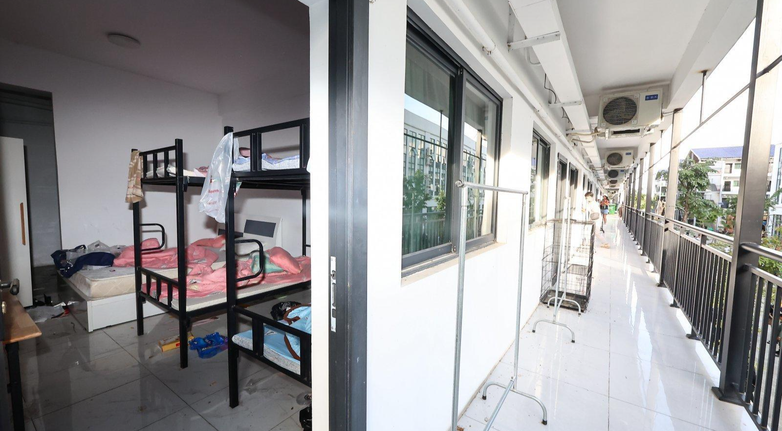 ▲柬埔寨金边附近电信诈骗犯罪园区太子园区内部景象