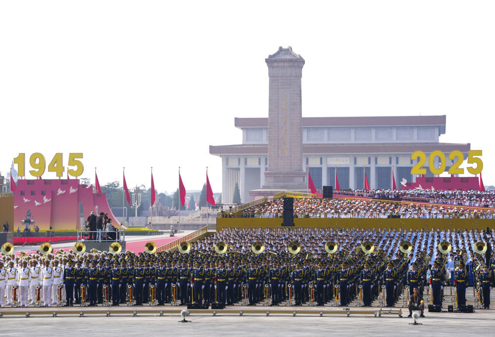 9月3日,纪念中国人民抗日战争暨世界反法西斯战争胜利80周年大会在北京隆重举行。新华社记者 鞠焕宗 摄