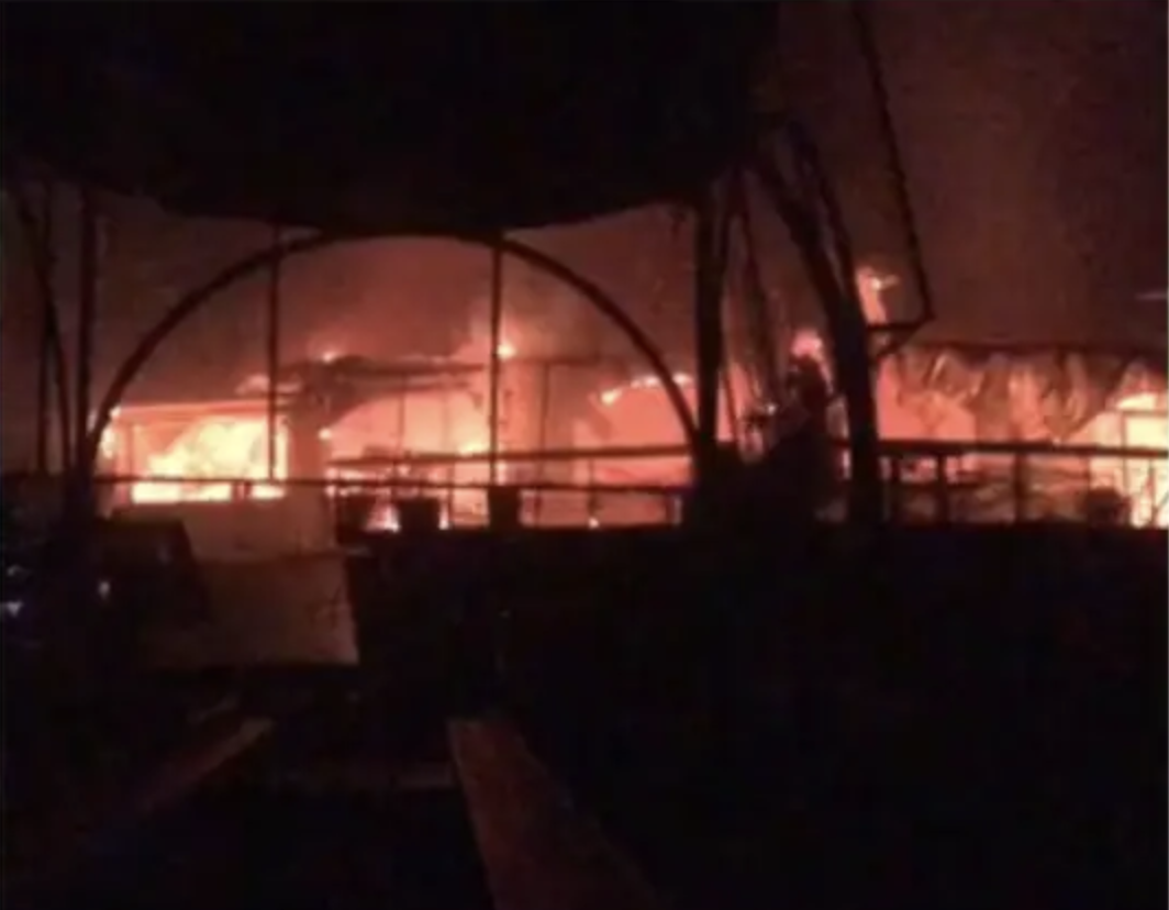 ▲当地官员指出,火焰在数秒内就吞噬了整栋建筑