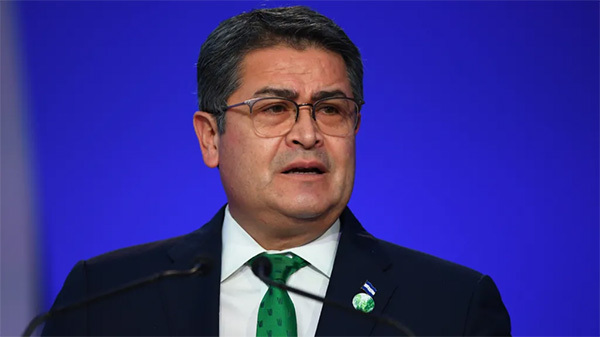 资料图:洪都拉斯前总统埃尔南德斯 英国广播公司