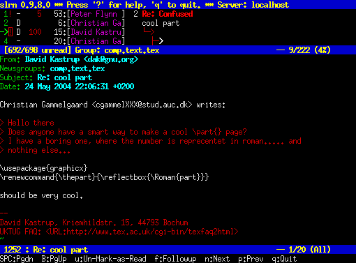 Usenet 群组 comp.text.tex 在 2004 年的一次对话