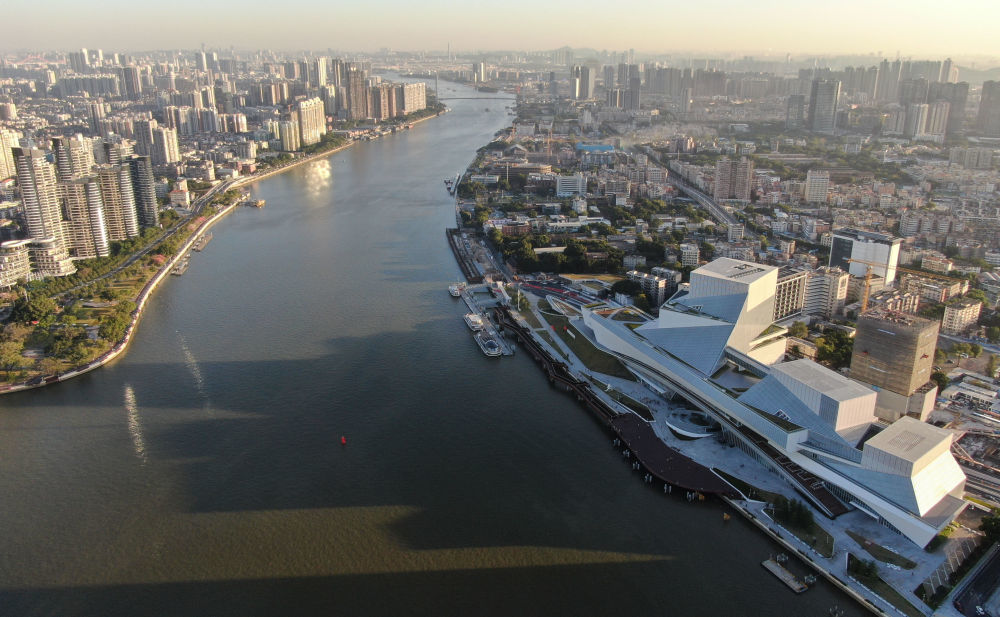 这是白鹅潭大湾区艺术中心（2024年11月29日摄）。