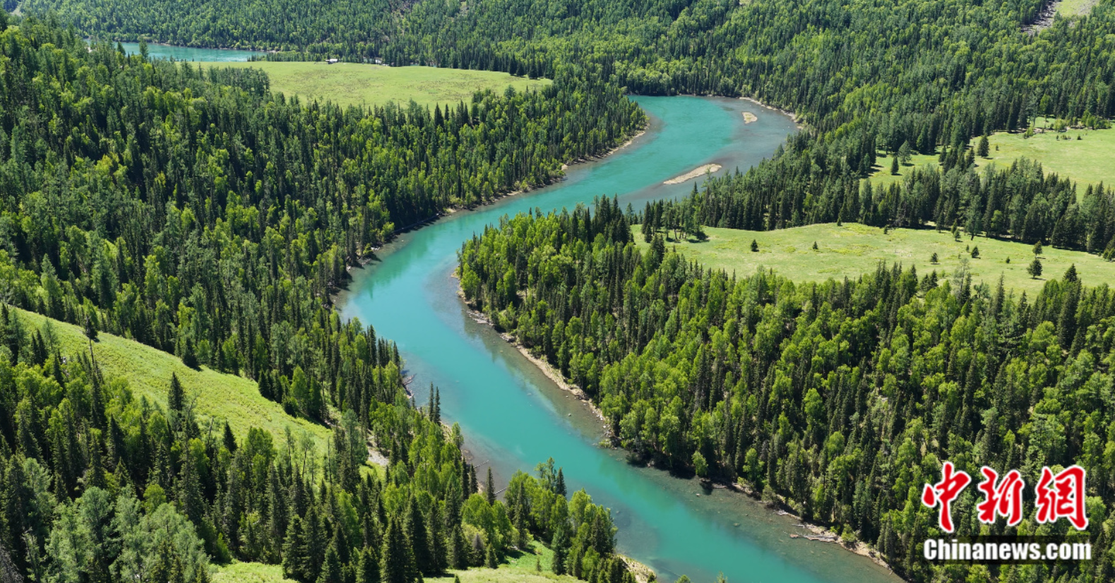 夏日喀纳斯风光。来源：布尔津县融媒体中心