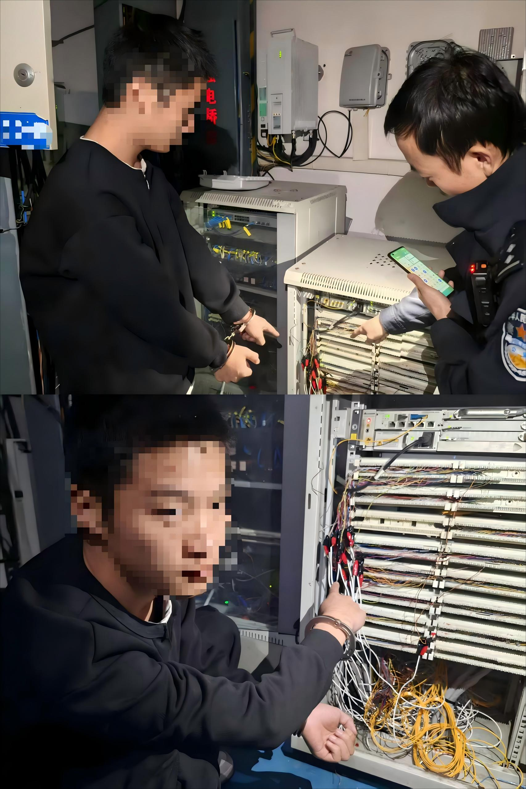 嫌疑人白某在指认现场。(受访者供图)