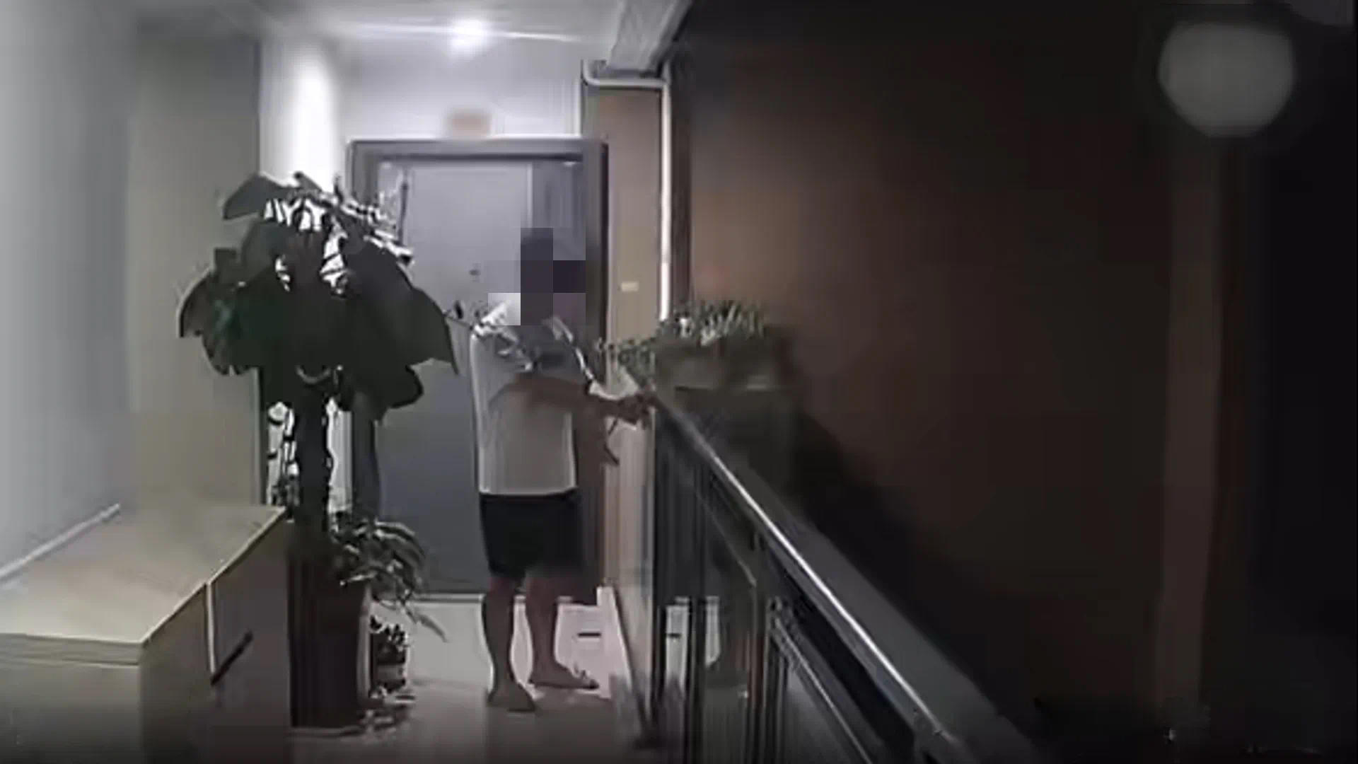 ▲嫌疑人作案画面 警方供图