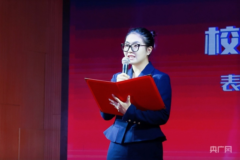 天津城建大学教师杨晓萱分享（央广网记者 韩雨晨 摄）