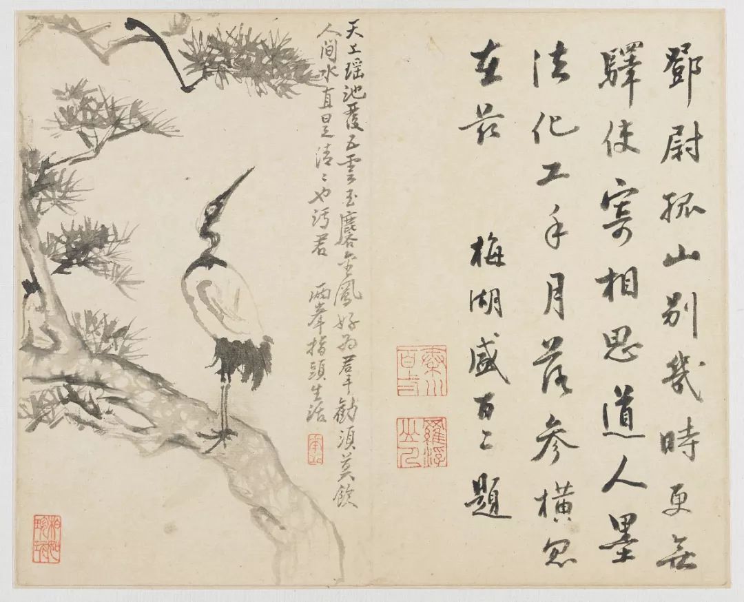 罗聘：花鸟山水册