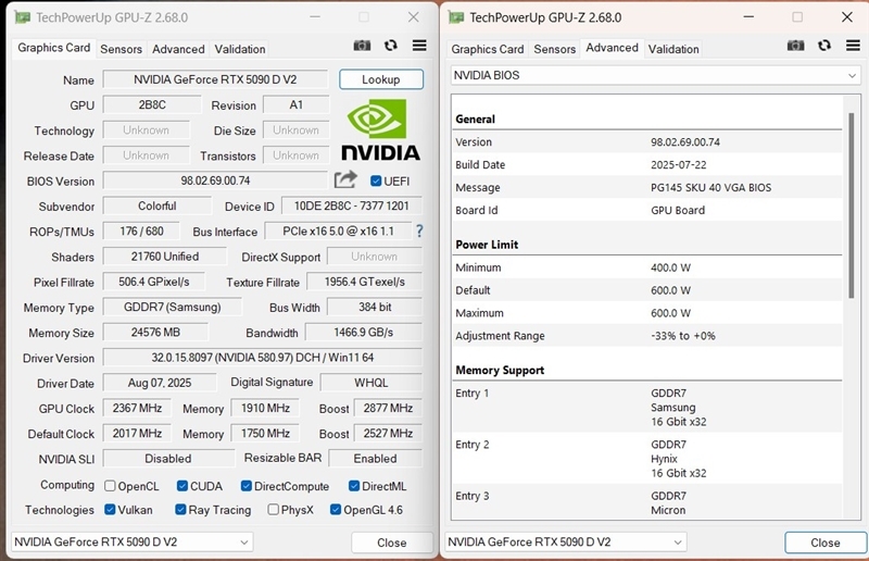 性价比甚至更强!七彩虹iGame RTX 5090 D v2 Vulcan OC 24GB首发评测:领先5080 50%
