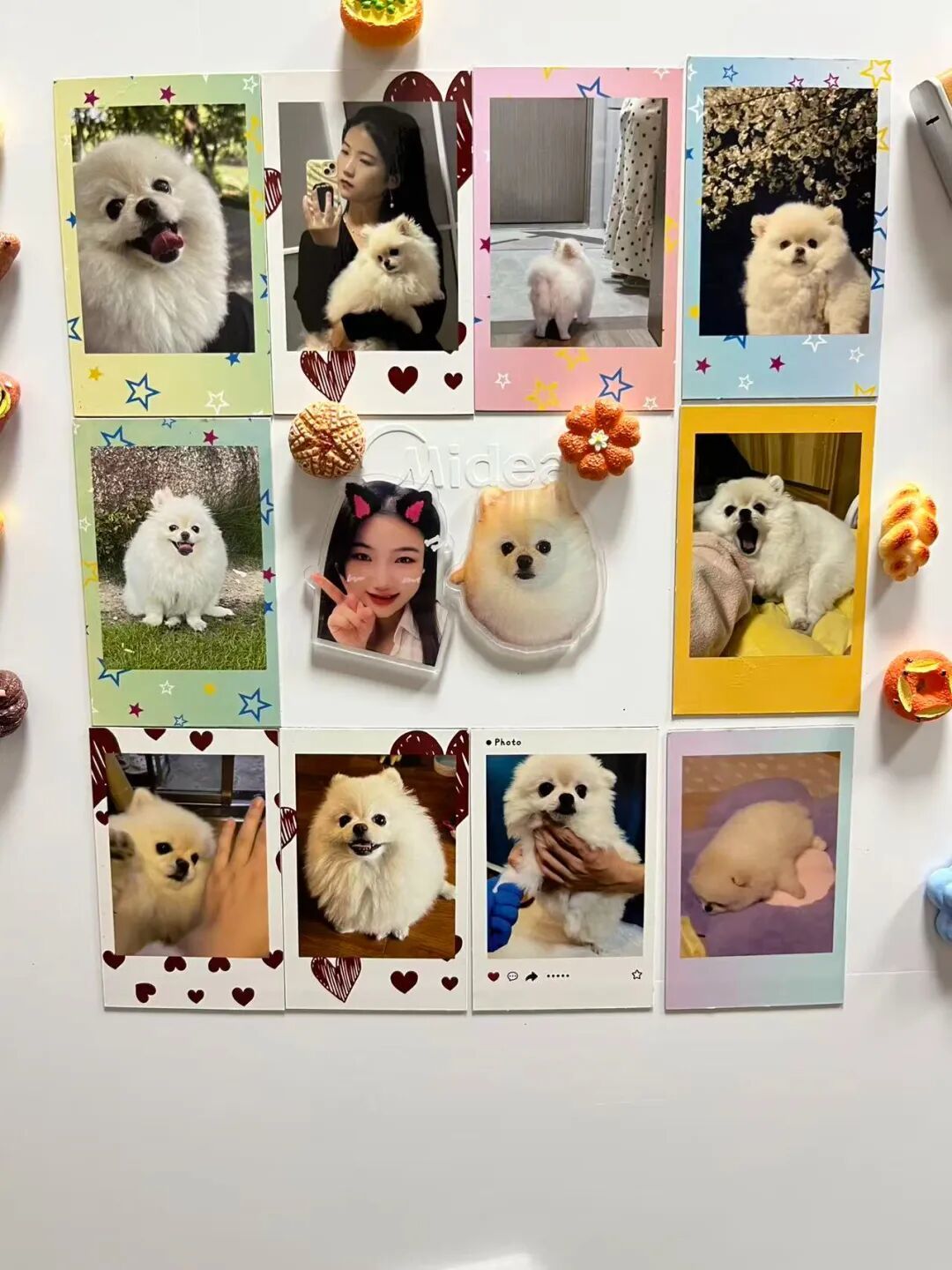 汤圆以前制作的小狗蛋蛋的冰箱贴,现在还在她家冰箱上。