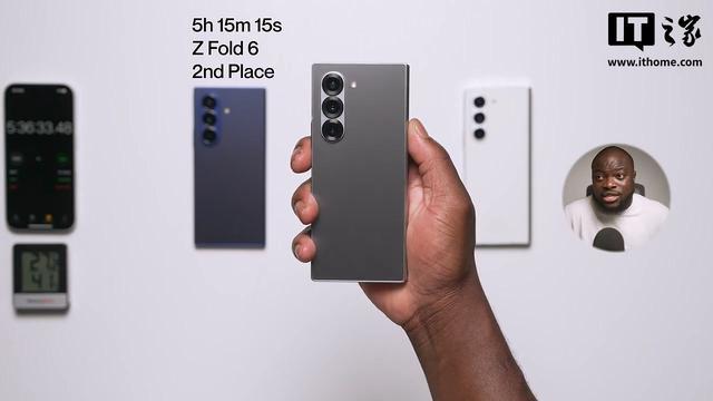 4400mAh:三星Galaxy Z Fold7折叠手机续航实测,较前代略有提升