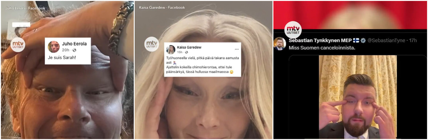 多名芬兰政客“力挺”扎夫斯种族歧视行为 社交媒体截图