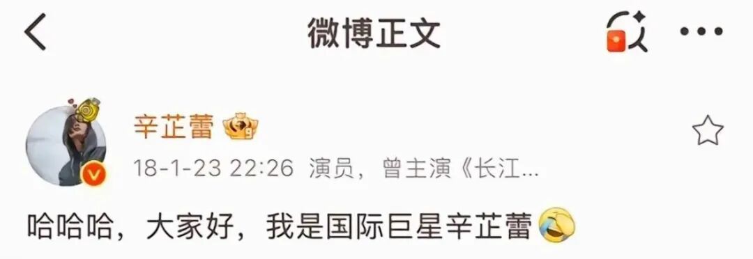 (图/辛芷蕾微博)