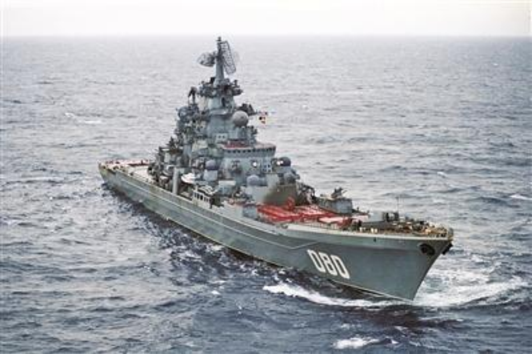 升級改造前的俄羅斯“納希莫夫海軍上將”號核動力導彈巡洋艦 圖:中國軍網