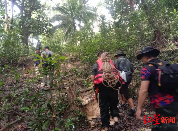 ▲搜救人员正在进行搜救