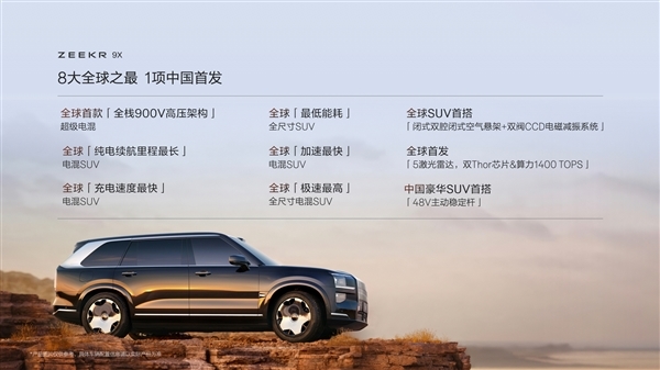 8大全球之最 1项中国首发!极氪9X定档7月9日技术发布