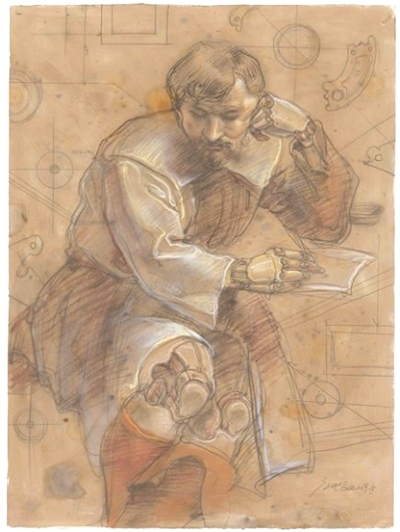 《不期而遇No.6》 庞茂琨 纸上铅笔、色粉、墨水 2019