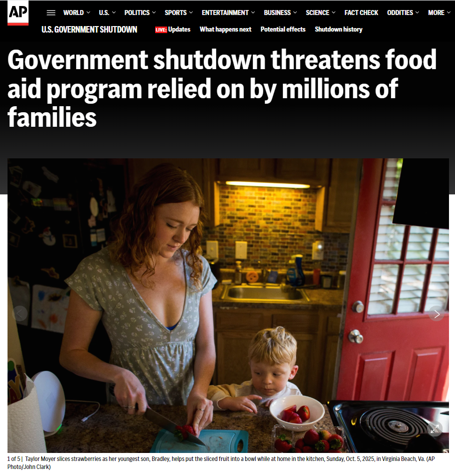 全球媒体聚焦 | 美国政府“停摆”一周，谁的日子不好过？