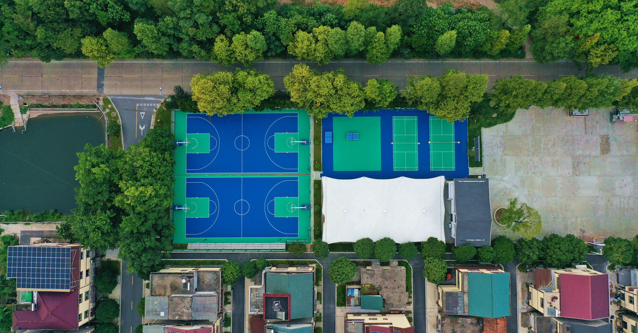 白沙村全民健身广场。受访单位供图