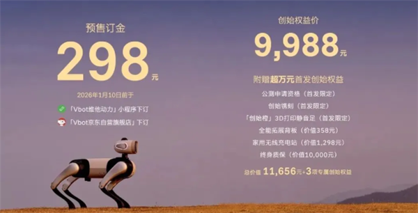 9988元！Vbot发布首款无需遥控机器狗“大头BoBo”