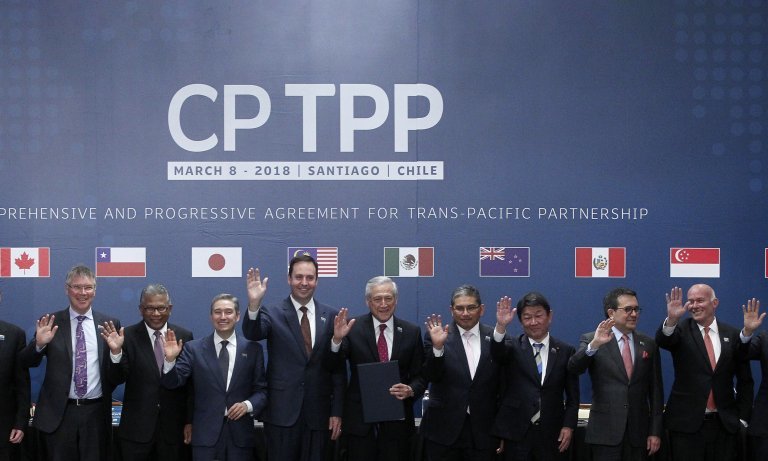 2018年3月,智利等11国签署全面与进步跨太平洋伙伴关系协定(CPTPP)