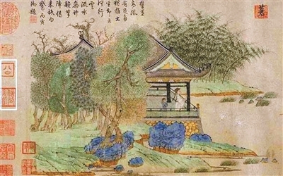 元 钱选 《王羲之观鹅图》