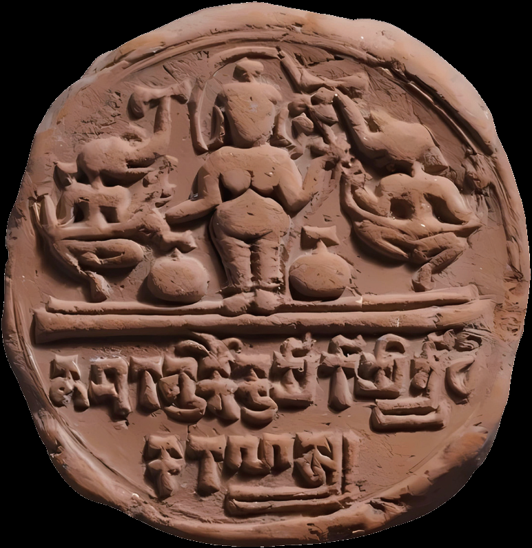 印度封泥：吉祥天灌顶