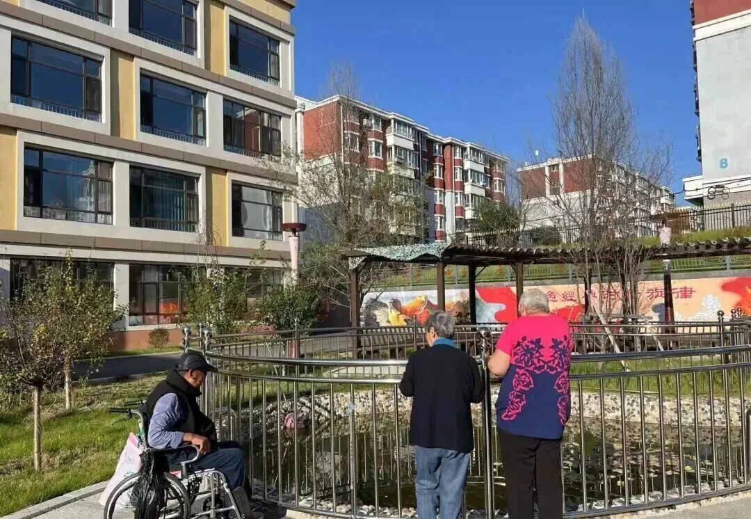 题图:我妈跟王婶一起看鱼,边上的人不是王叔。