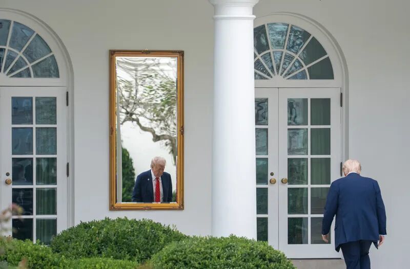 10月10日,在美國首都華盛頓,美國總統特朗普返回白宮 圖:新華社