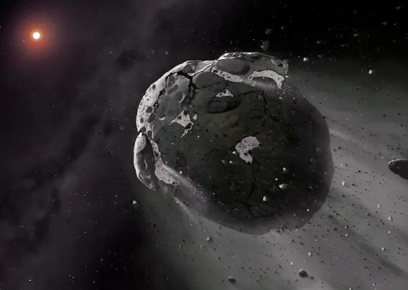 小行星2016 HO3示意图 | Mark A. Garlick, Space-art.co.uk / University of Warwick / University of Cambridge