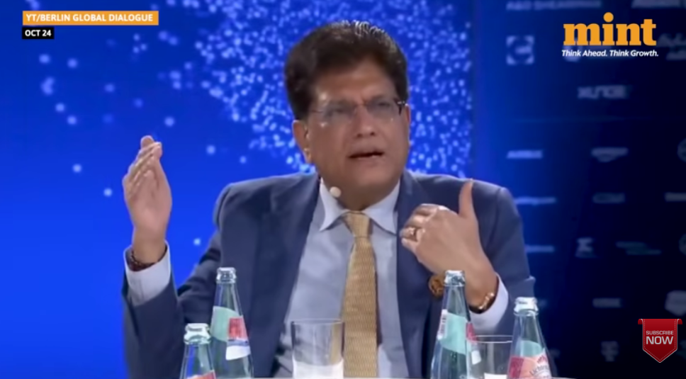 印度商业和工业部长皮尤什·戈亚尔 印媒视频截图