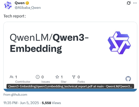性能大涨!阿里开源新版Qwen3模型,霸榜文本表征