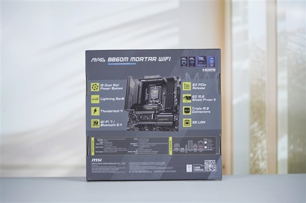 支持显卡快拆!微星B860M MORTAR WIFI主板图赏