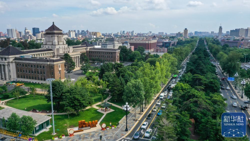 ↑ 7月28日拍摄的长春新民大街（无人机照片）。