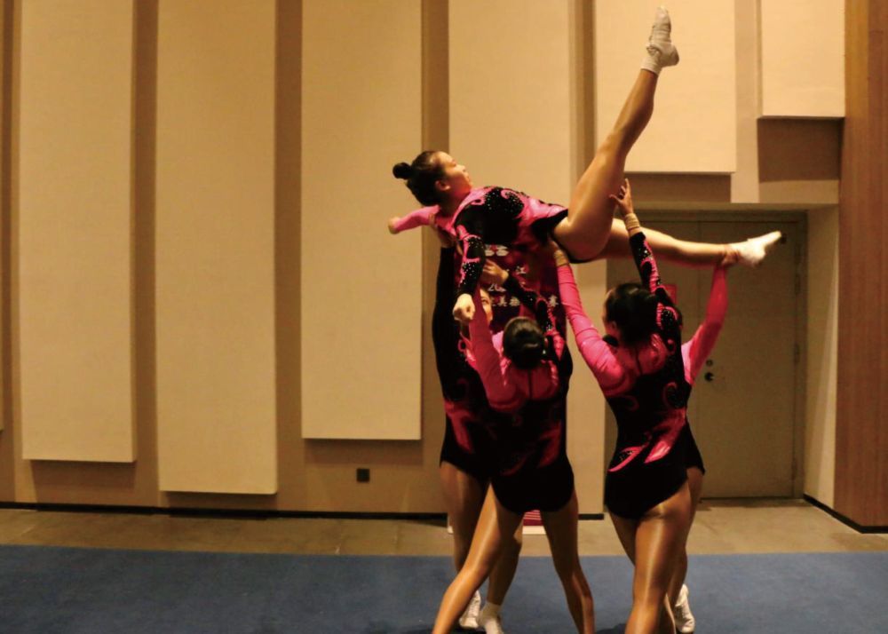 图为健美操项目比赛。图片来自第12届世运会网上新闻中心