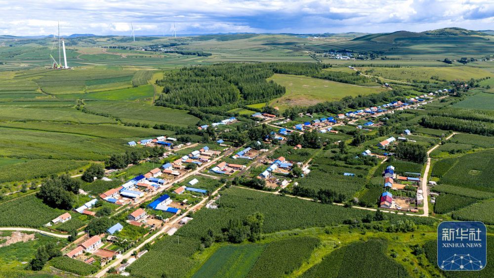 ↑这是8月23日在内蒙古呼伦贝尔市阿荣旗六合镇拍摄的德发村和平组(无人机照片)。这里就是1940年东北抗联“红军岗”战斗的发生地长安堡。新华社记者 马金瑞 摄