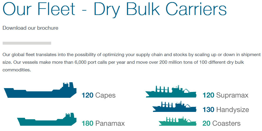 Cargill公布的船队规模