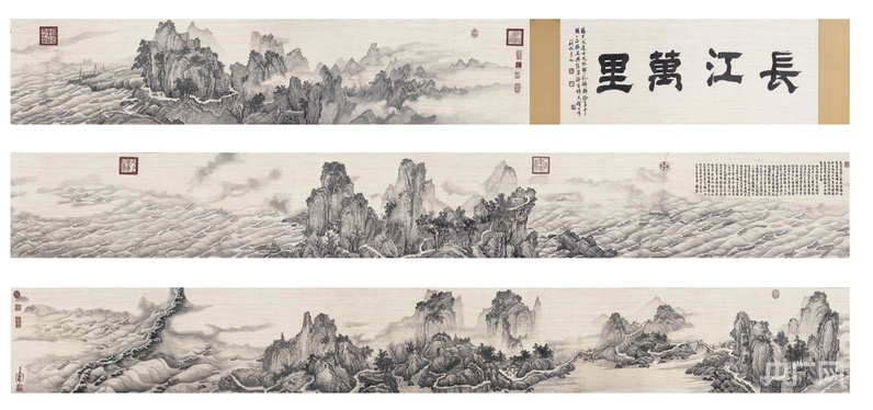 夏布繡作品《長江萬里圖》（央廣網(wǎng)發(fā) 吳婉菁 攝）