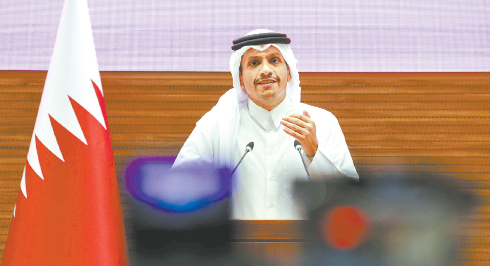 9日，卡塔尔首相穆罕默德谴责以色列空袭是“国家恐怖主义”。（视觉中国）