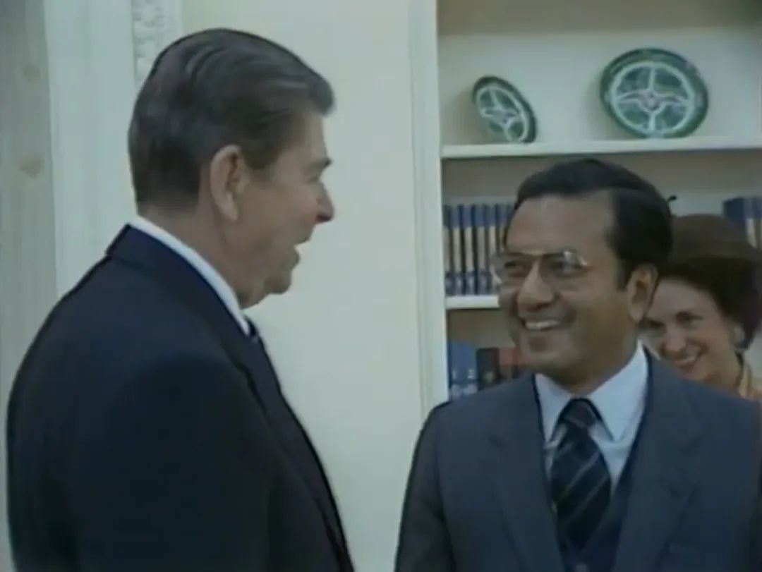 ◆1984年,马哈蒂尔与时任美国总统里根会面。