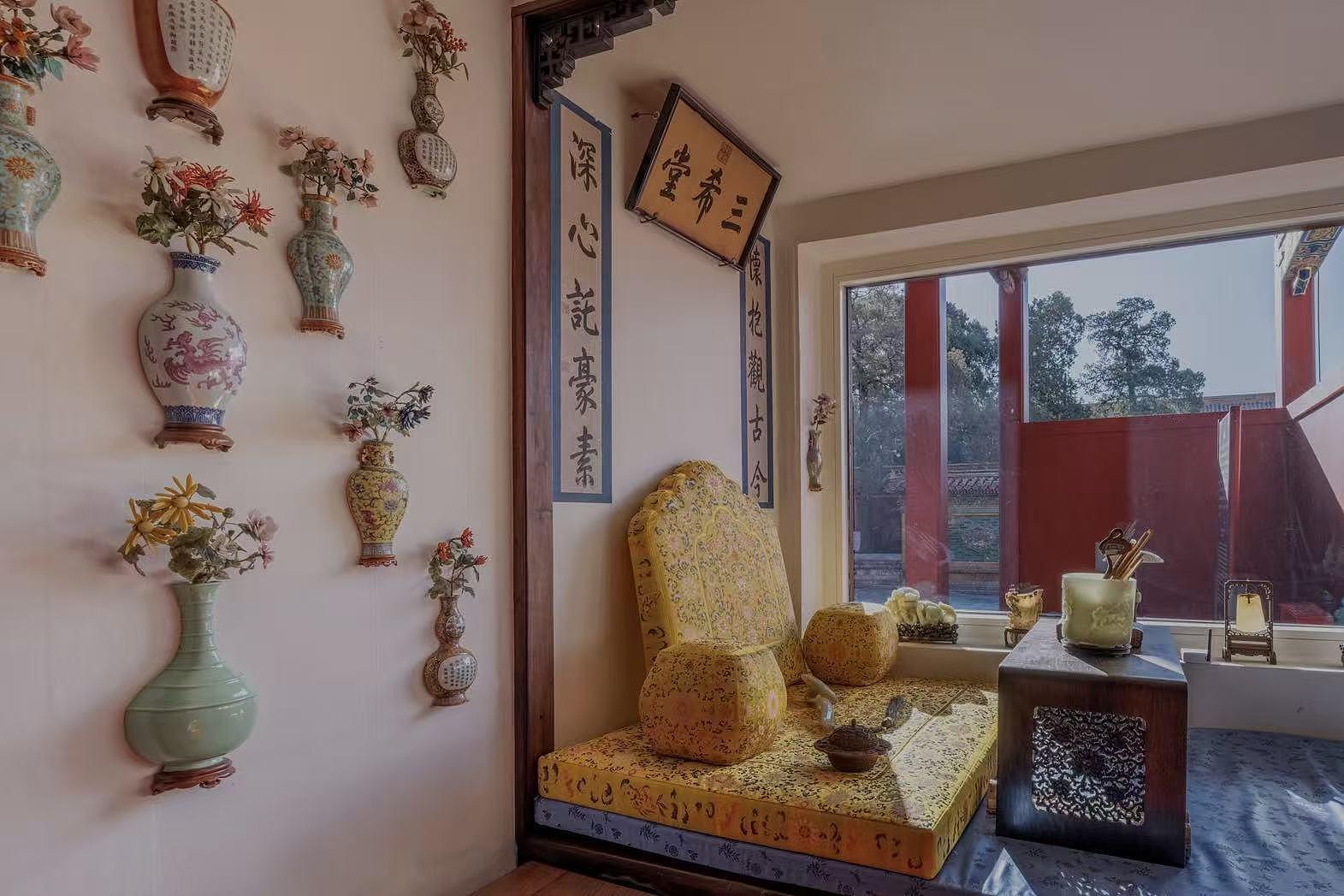 ▲三希堂室内陈设 图据视觉中国