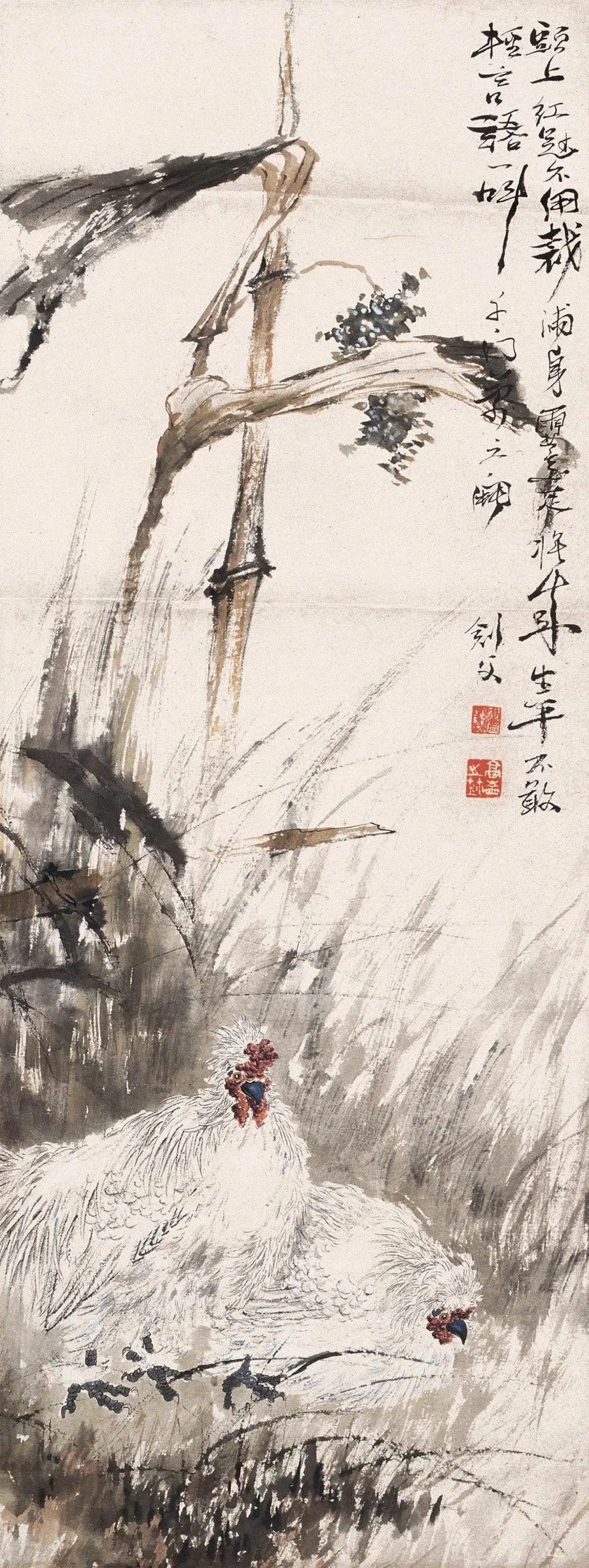 高劍父 花鳥圖 高剑父画花鸟，够味儿！_中国_美术_绘画