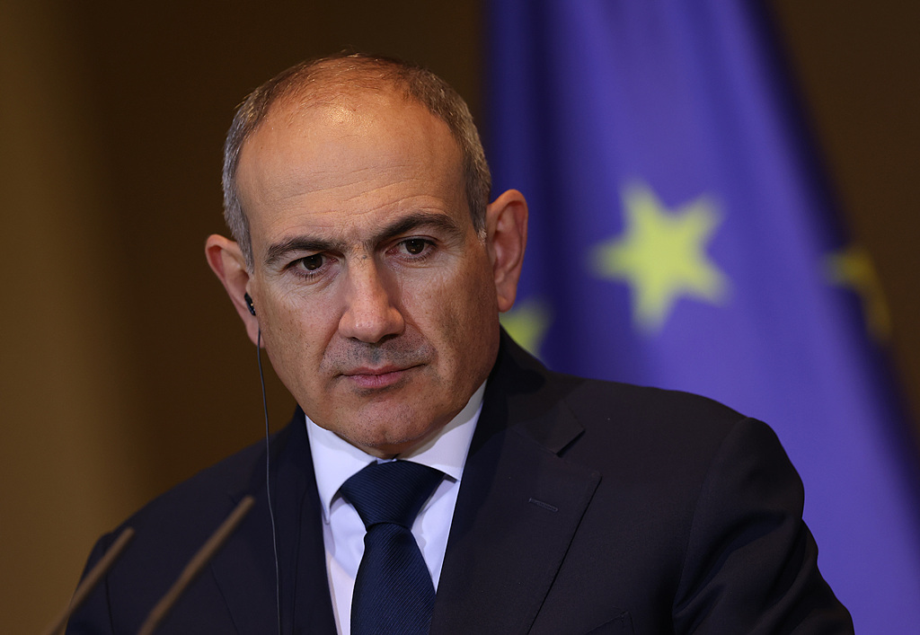 亚美尼亚总理帕什尼扬,资料图 图源:视觉中国