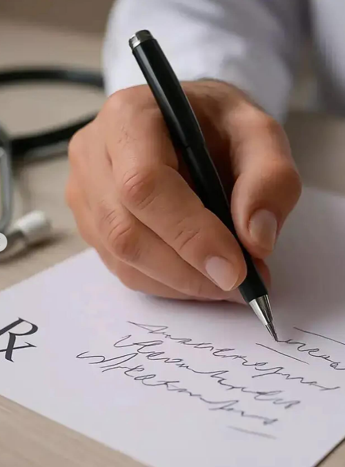 ▲医生开处方的字迹清晰度关系到患者的健康（示意图）